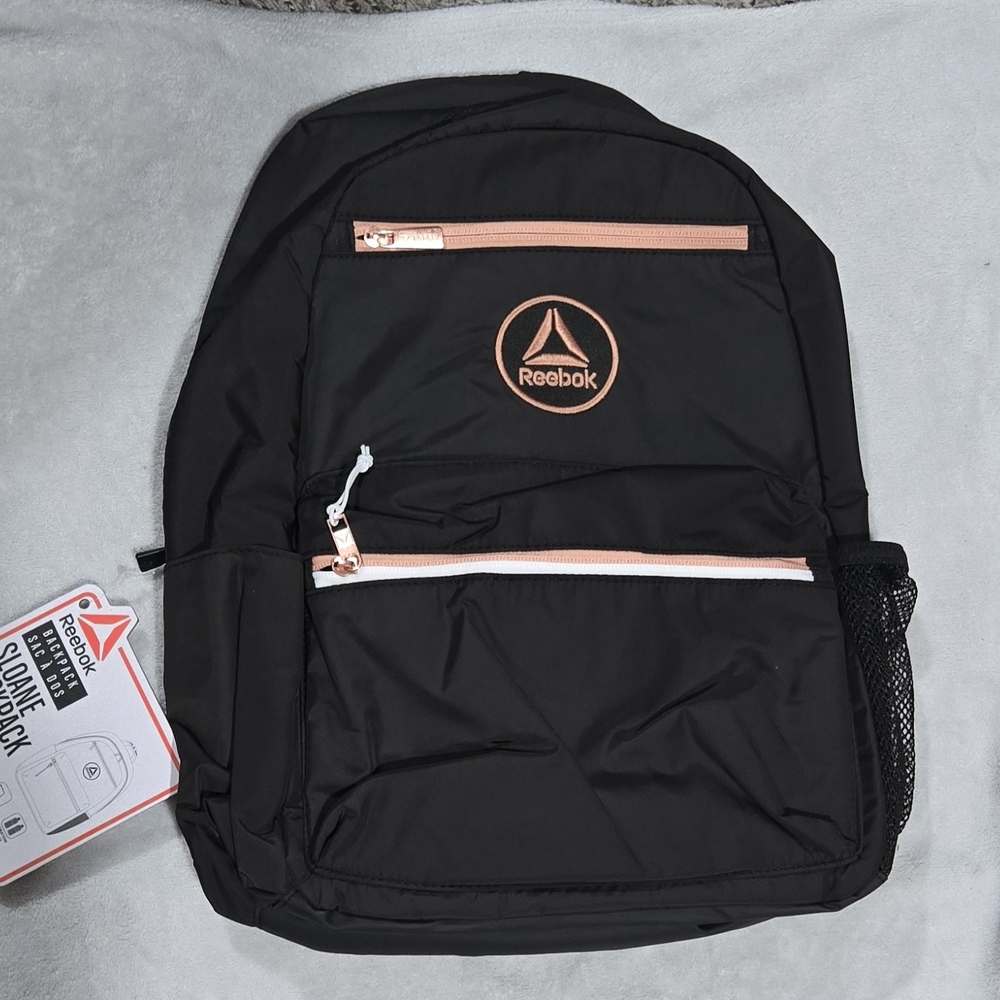 Reebok Black Backpack with Rose Gold Accents - Picture 4 of 5